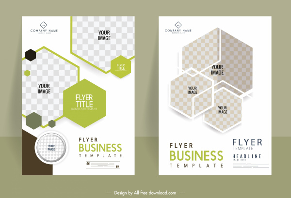 plantillas de folletos de negocios geométrica decoración a cuadros poligonales