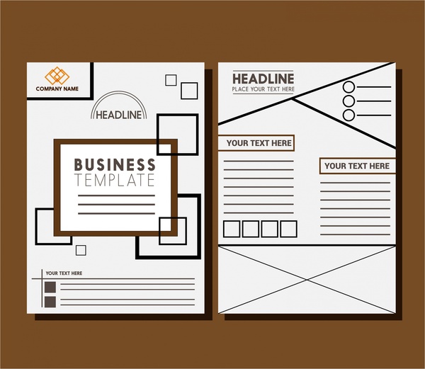 opuscolo di layout design dei modelli di business