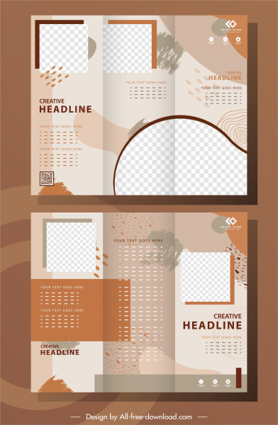 шаблоны бизнес-брошюры современный абстрактный гранж три раза декор