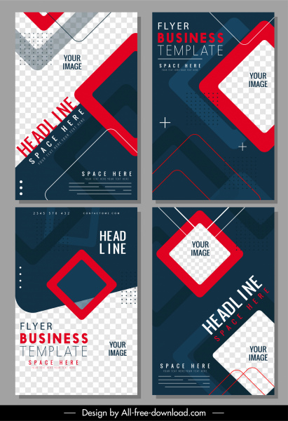 Business Broschüre Vorlagen moderner Kontrast geometrisch kariertes Dekor
