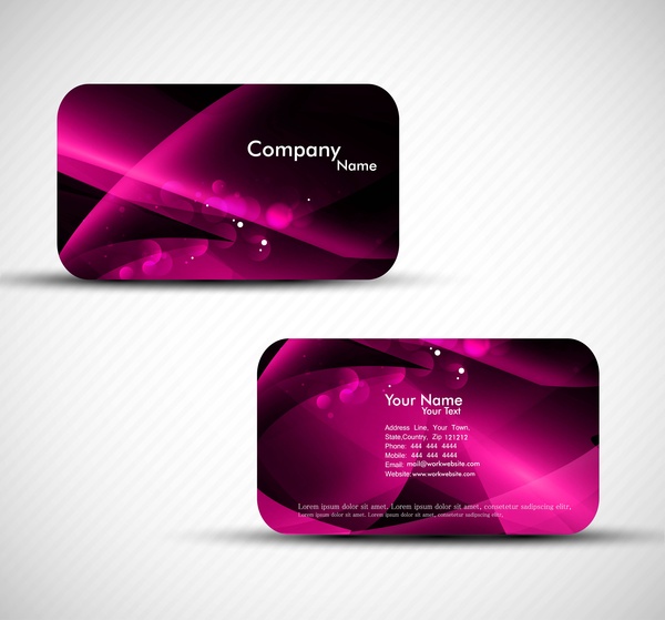 ビジネス カードはカラフルな白いベクトル デザインを設定