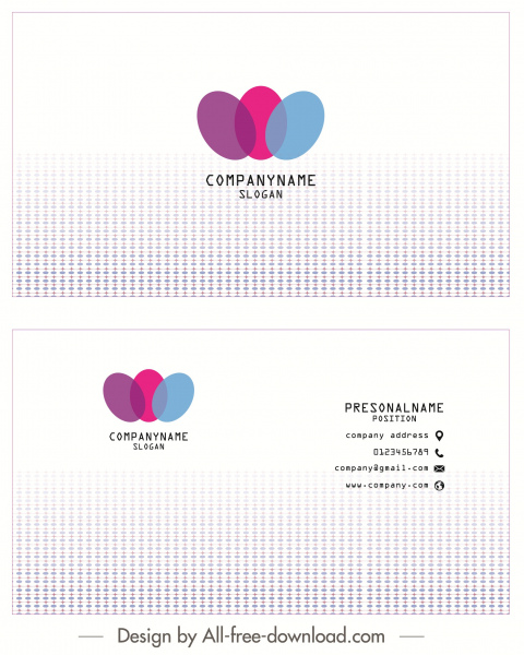 kinh doanh thẻ mẫu thiết kế sáng màu sắc ovals trang trí