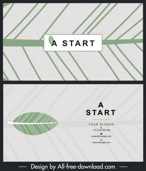 modelo de cartão de visita folha padrão de decoração design plano