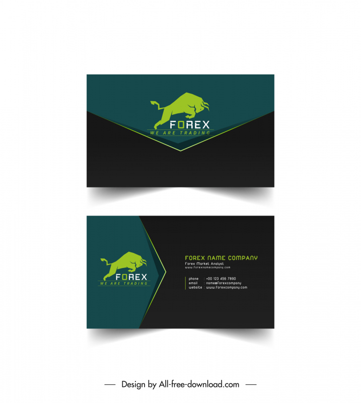 шаблоны визиток элегантный бычий логотип стрела декор