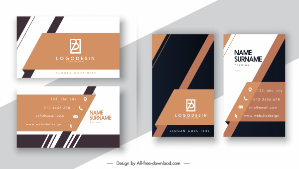 шаблоны визитных карток элегантный современный абстрактный плоский декор