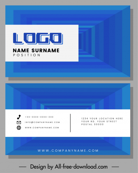 template kartu bisnis desain 3d teknologi modern