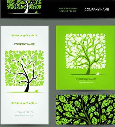 Business Cards With Banner Design Vector