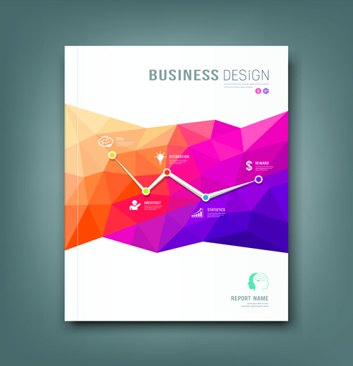 business copertina astratto disegno vettoriale