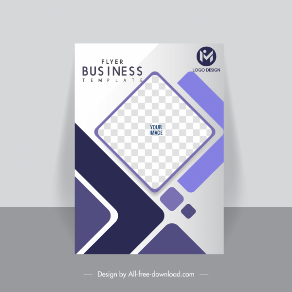 Business Flyer Cover Vorlage geometrisch kariert elegant modern