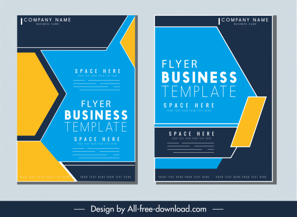 plantilla de portada de folleto de negocios de contraste moderno decoración geométrica