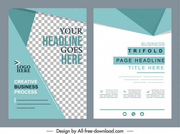 template flyer bisnis dekorasi modern cerah yang elegan