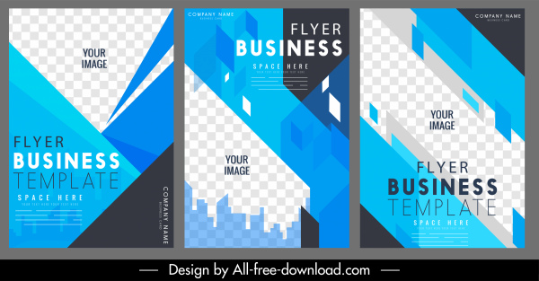 Business Flyer Vorlagen moderne abstrakte karierte Geometrie Dekor
