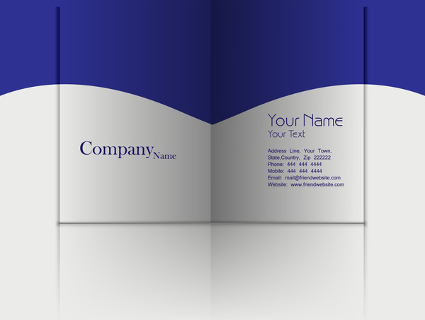 Business piegare volantino modello professionale con brochure aziendale o disegno di scheda di presentazione