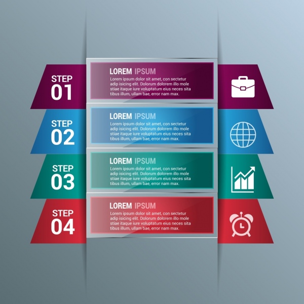 비즈니스 infographic 디자인 광택 컬러 스타일