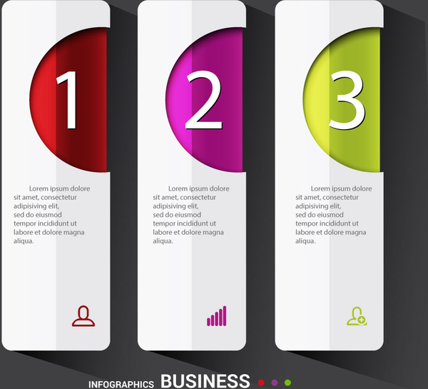 Bisnis infographic diagram ilustrasi dengan tab vertikal