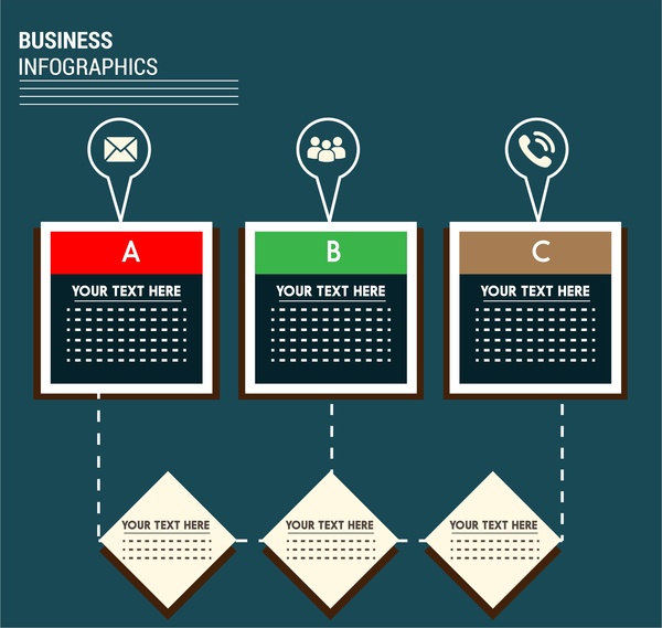Business-Infografik geometrische Verbindung design