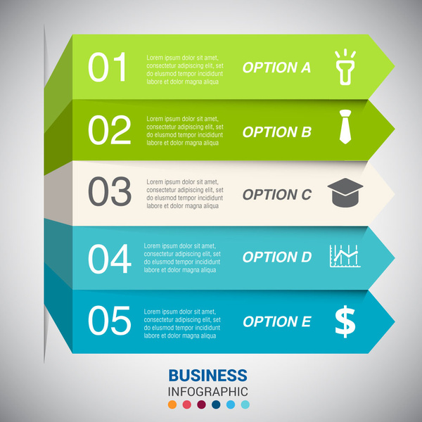Bisnis infographic pada tab horizontal 3d