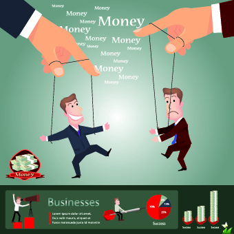 ناقل infographics المال الأعمال