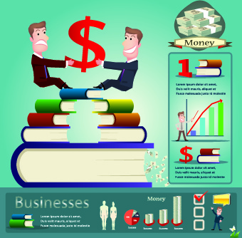 ناقل infographics المال الأعمال