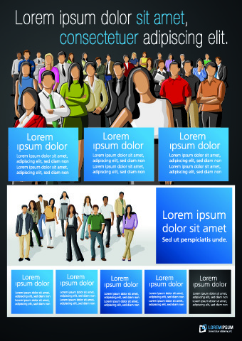 Business People Vector Template Set Business People Vector Template Set