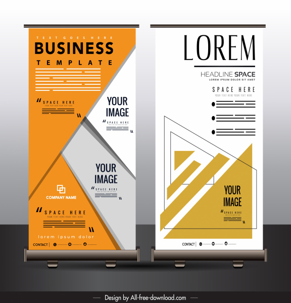 Business Poster Standee Roll Up Design Geometric Decor