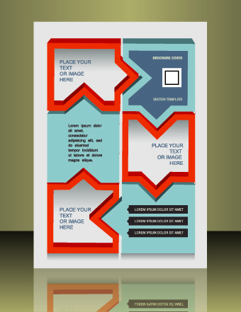 ビジネス スタイルのパンフレットの表紙デザイン ベクトル