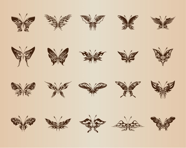 borboletas para o conjunto vetorial do projeto