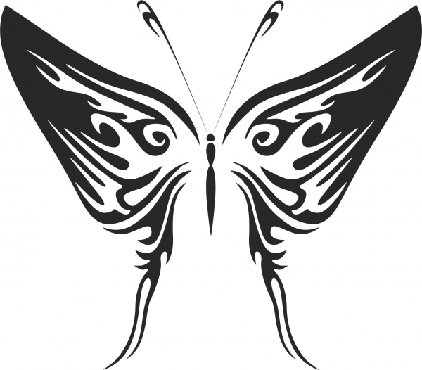 бабочка силуэт дизайн cdr векторов искусства