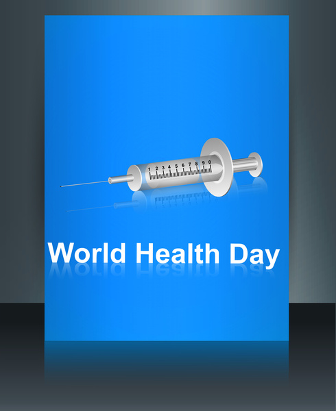lambang kedokteran simbol brosur warna-warni template dunia kesehatan hari refleksi desain vektor