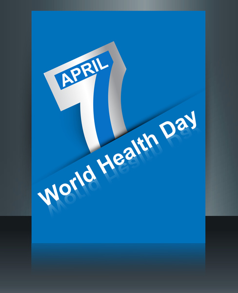 Hermesstab medizinischen Symbol Broschüre bunte Vorlage Welt Gesundheit Tag Reflexion Design Vektor