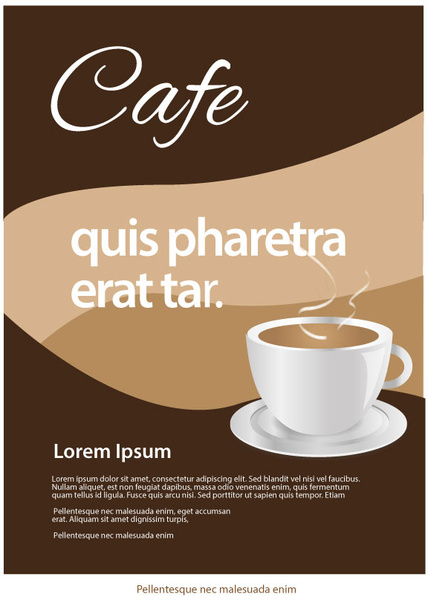 Idea de diseño de folletos de café