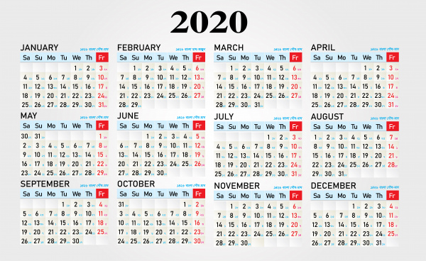 カレンダー 2020