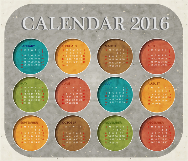 plantilla calendario 2016