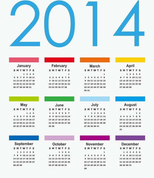 Graphique vectoriel calendar14