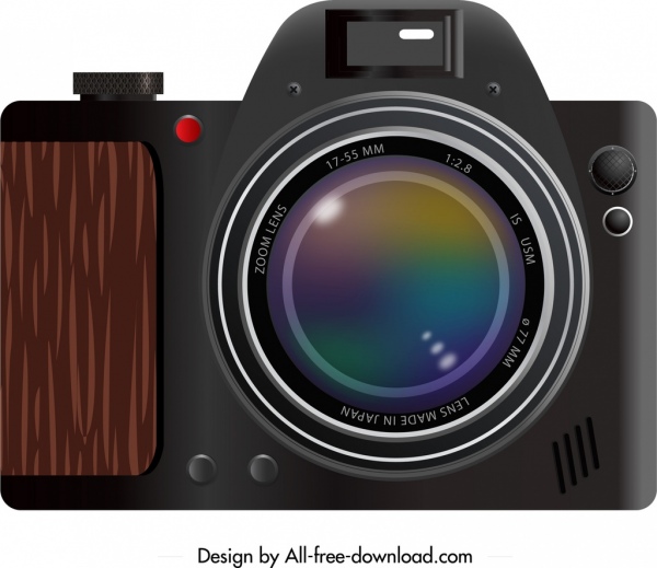 design clássico de câmera ícone closeup