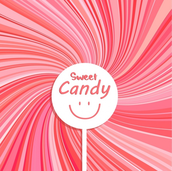 Süßigkeitenwerbung rosa Twist Hintergrund Gesichtsrunde Dekor