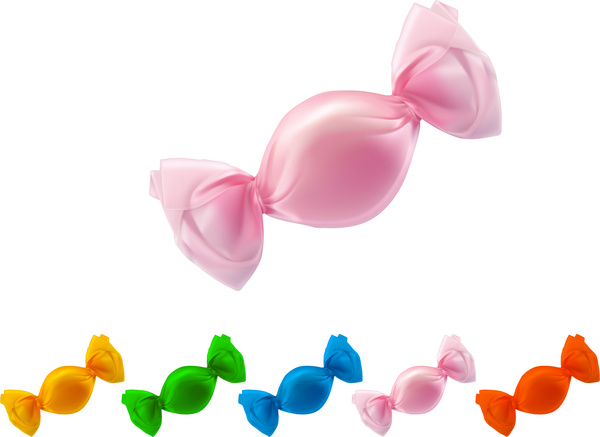 حلوى واقعية متعددة الألوان