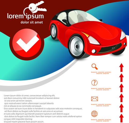vector de diseño de plantilla de coche publicidad poster