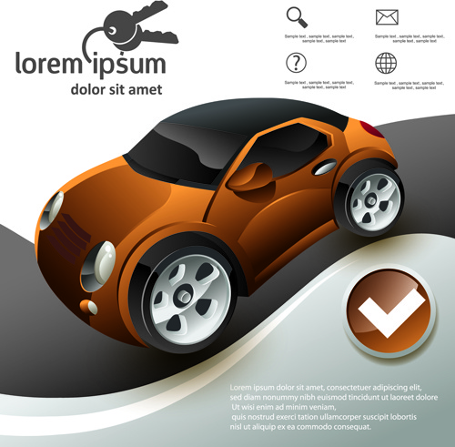 vector de diseño de plantilla de coche publicidad poster