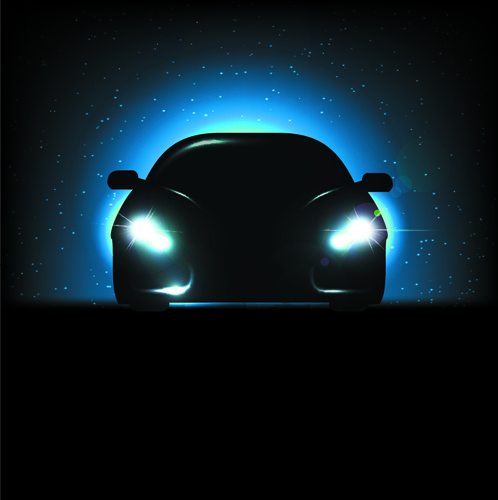 車の照明の背景のベクトル