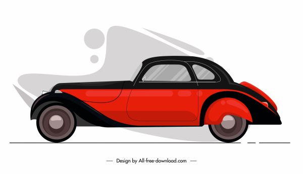 자동차 모델 아이콘 컬러 플랫 스케치
