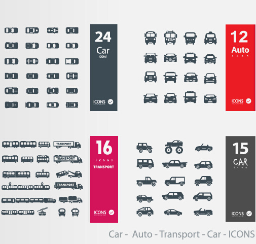 vector de iconos de transporte de auto11 de car11