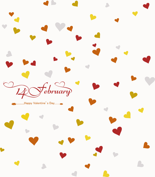 Karte für Valentinstag Herzen schöne Hintergrund-Vektor