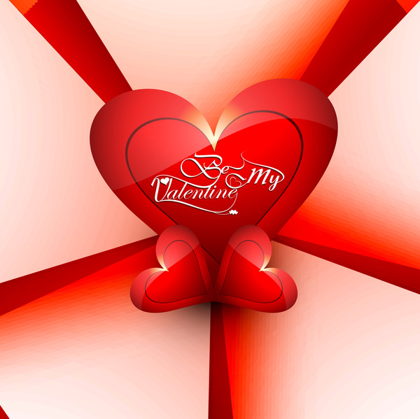 Tarjeta para el dia de San Valentin corazones Colorful Vector Design
