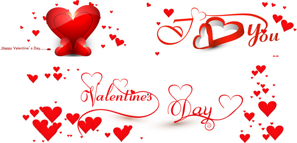 Tarjeta para el dia de San Valentin corazones Colorful Vector Design