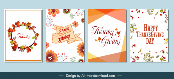 tarjetas plantillas de fondo otoño elementos decoración