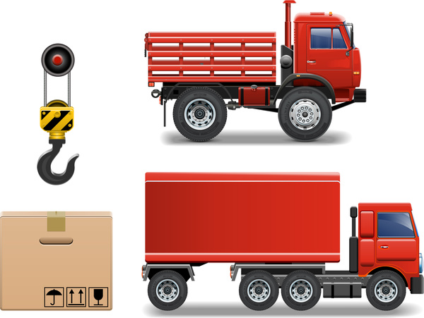 equipo de camión de vehículos de transporte de carga