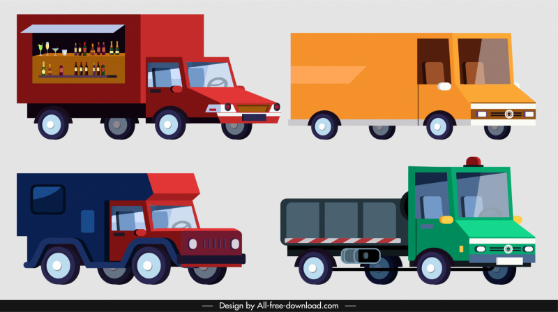 Collection d’icônes de véhicules de voitures
