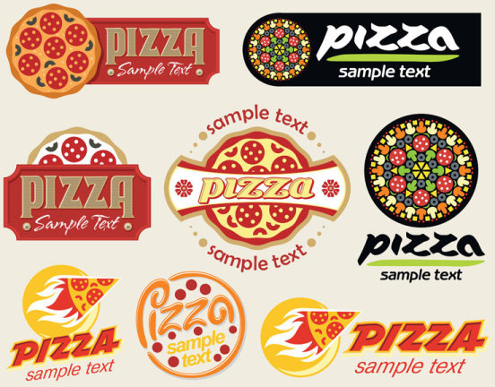 Cartoon Pizza Design freie Vektor