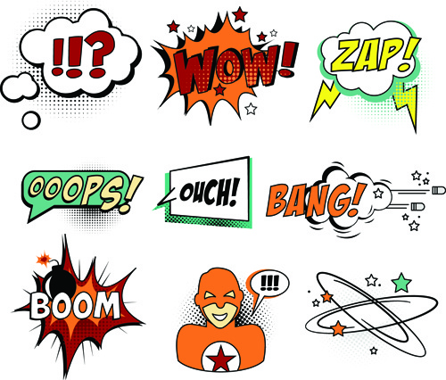 Cartoon Speech Bubbles For Your Text Vector-vector Cartoon-free Vector Free  Download